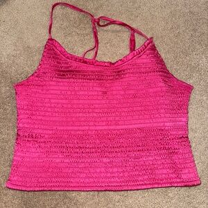 Pink Smocked Women's Top